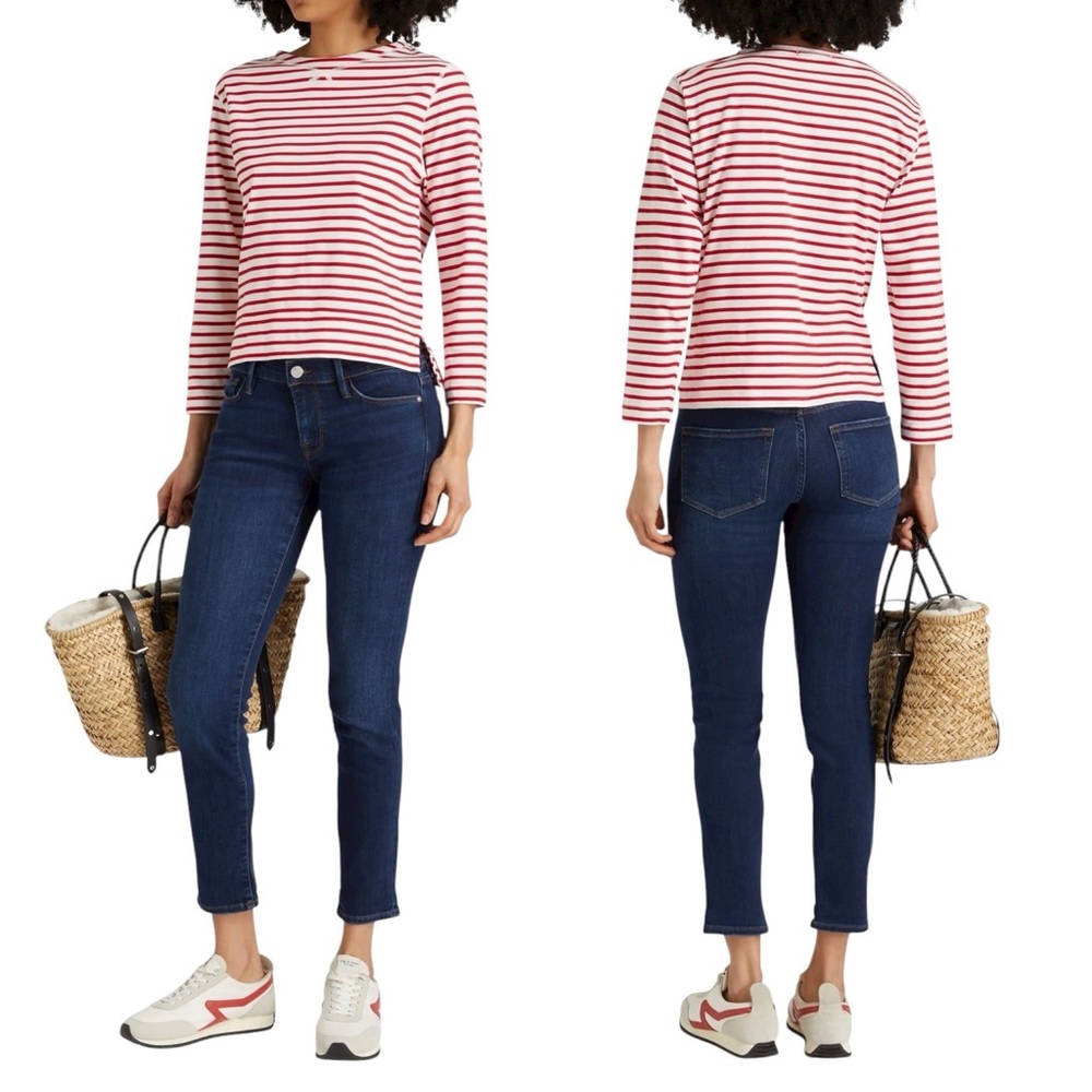 FRAME Le Garcon Dublin Dark Wash Cropped Boyfriend Jeans EUC 25